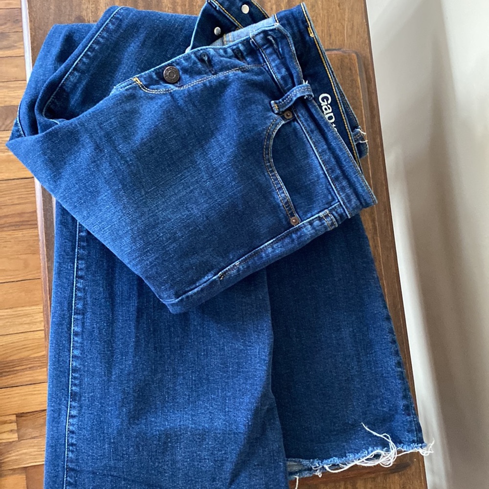 Gap Authentic Flare High Rise Stretch Denim, Raw Hem, 32r
